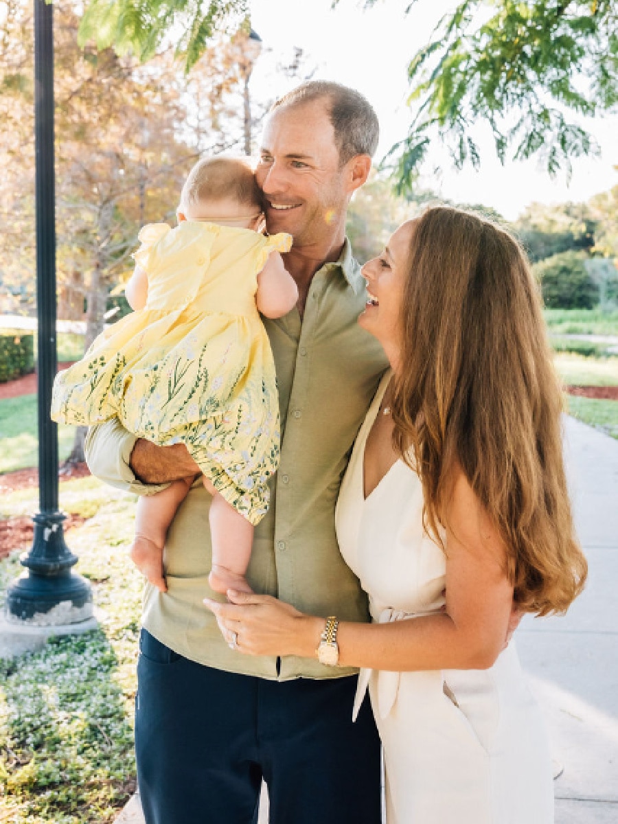 Maren with her husband and baby girl