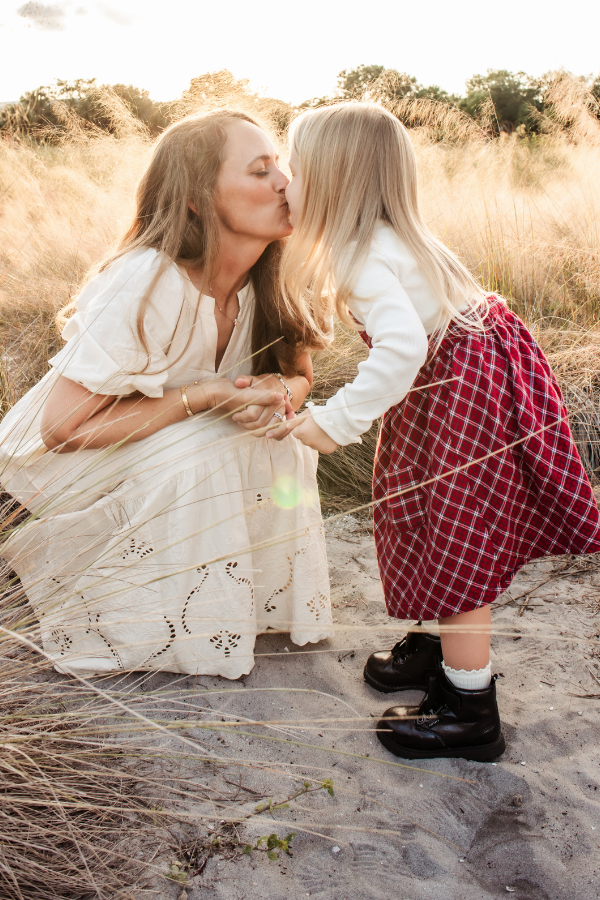 maren and daughter embrace